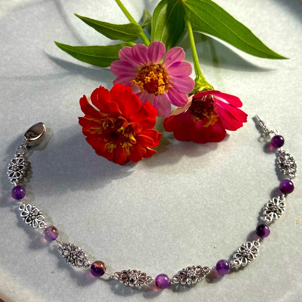 Handmade Amethyst bracelet